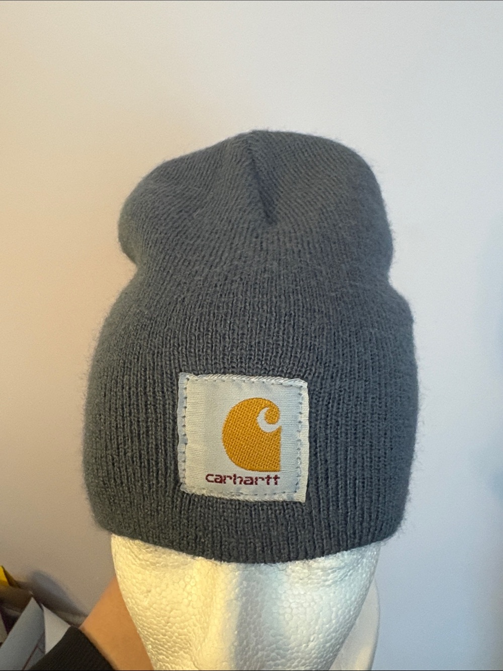 Carhartt Magnesium Gray Short Knit Beanie Hat Cap A205 e03